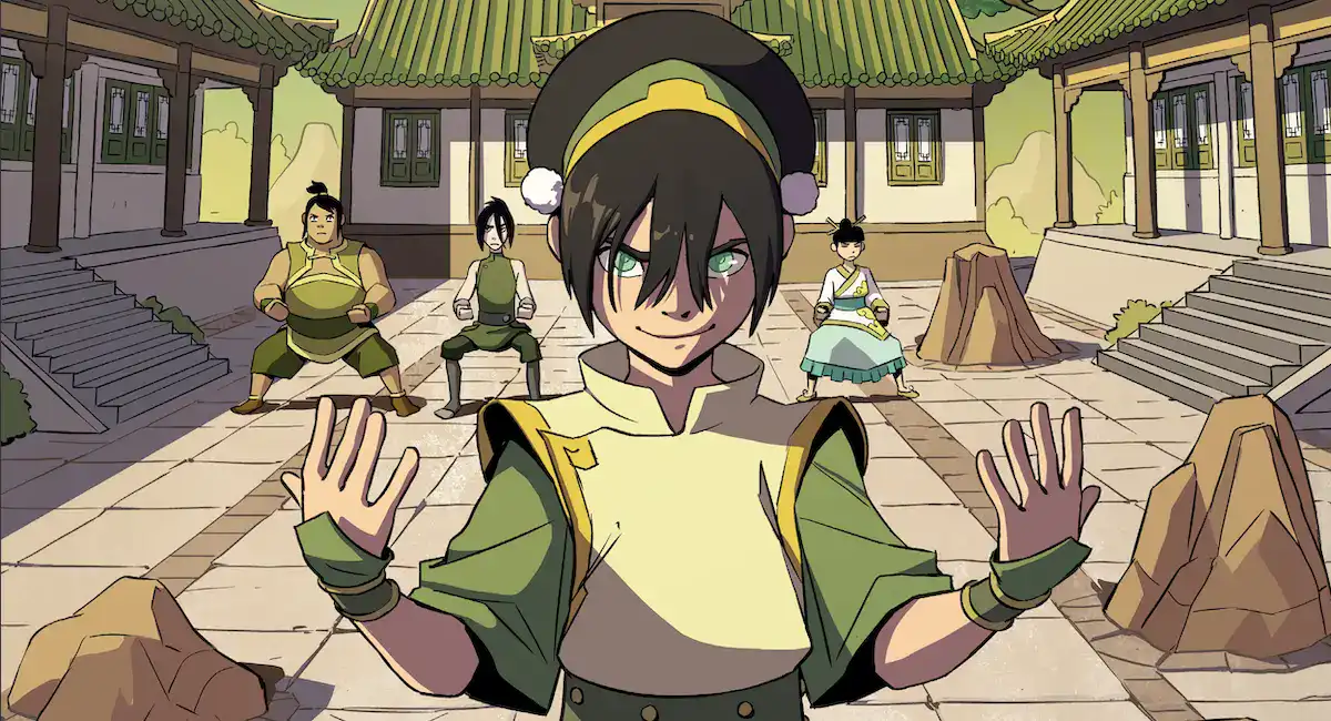 Toph Beifong the small earthbender from Avatar The Last Airbender