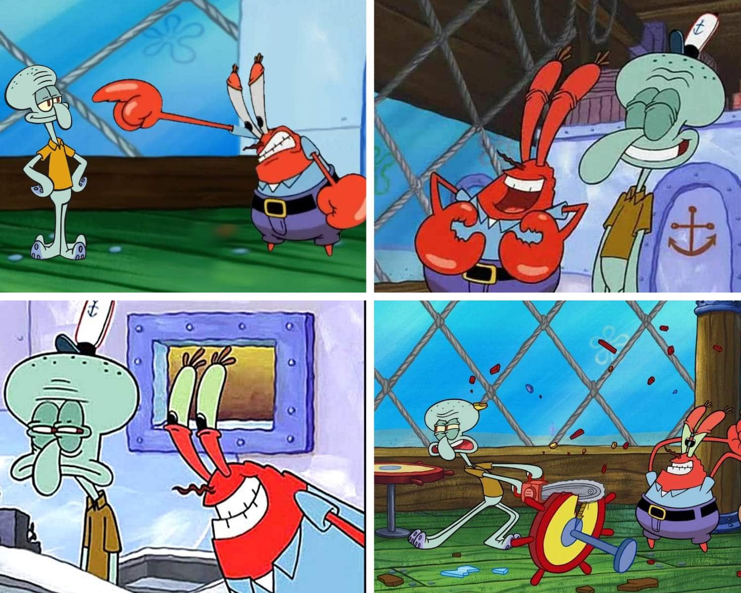 Mr. Krabs and Squidward Tentacles