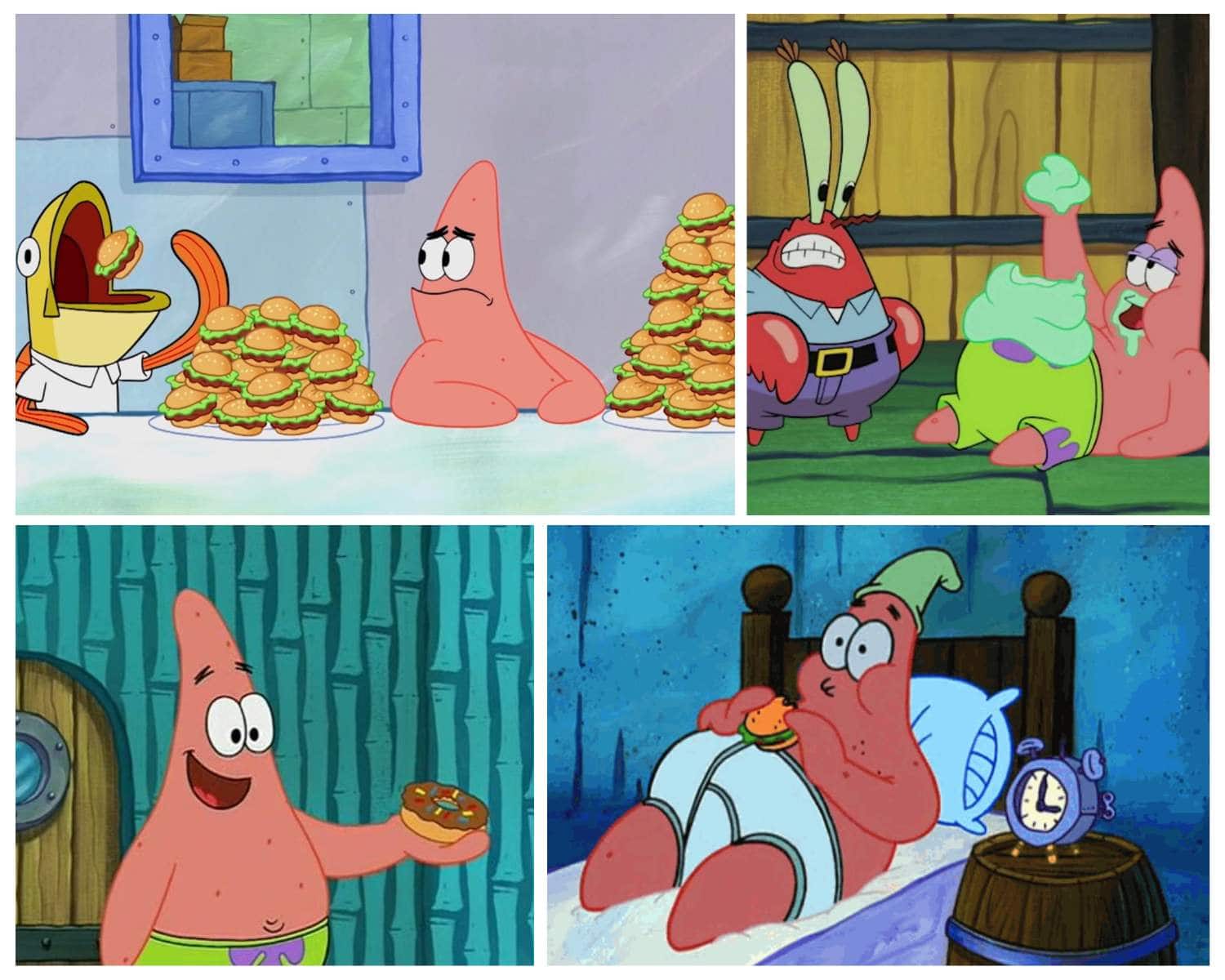 Patrick Star eating