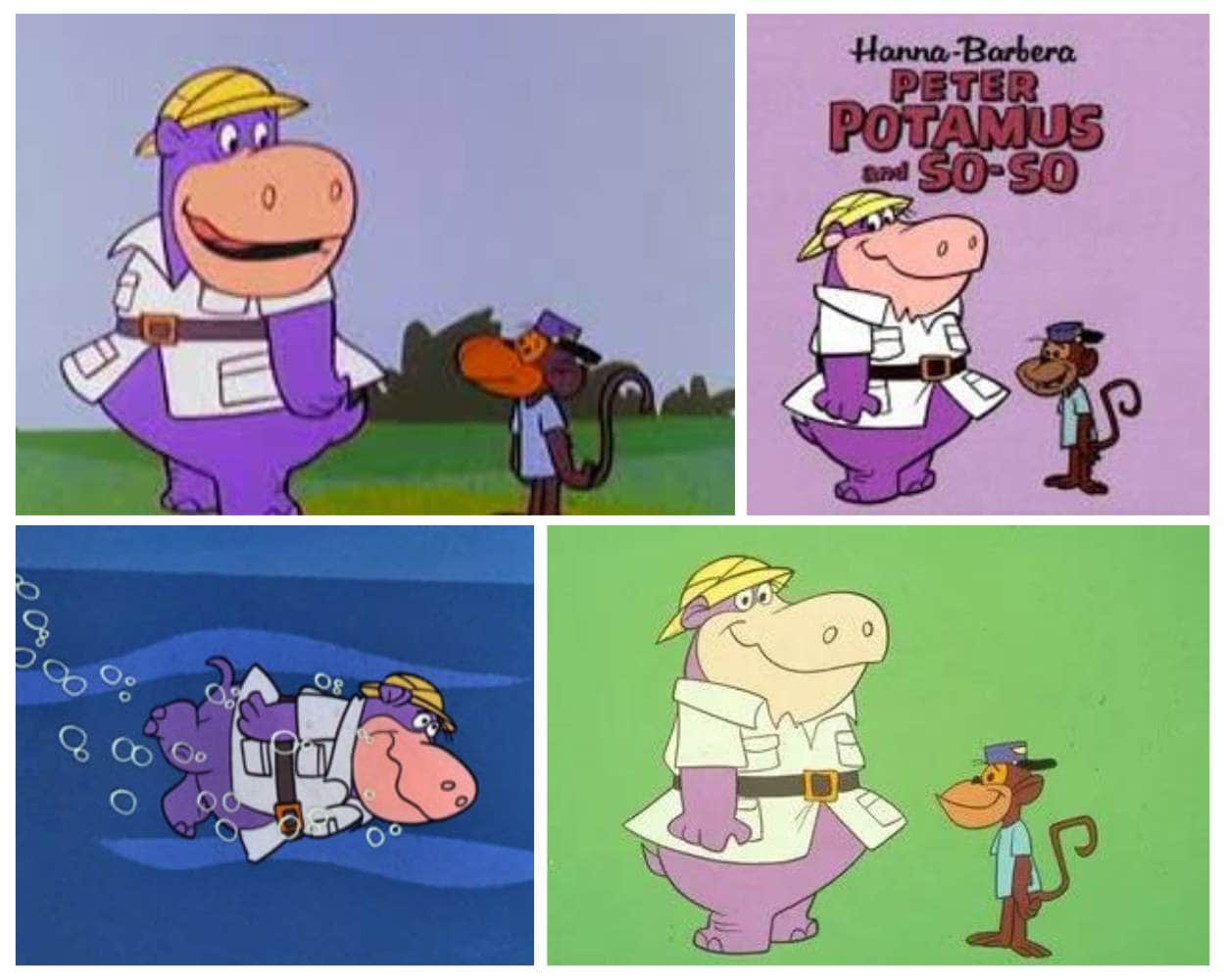 Peter Potamus the Hanna-Barbera flying hippo cartoon
