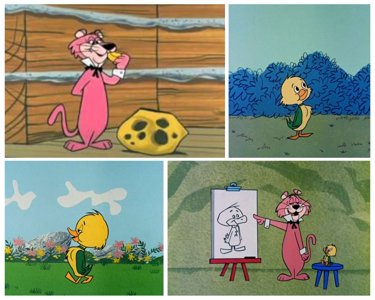 Snagglepuss and Yakky Doodle the duckling sidekick