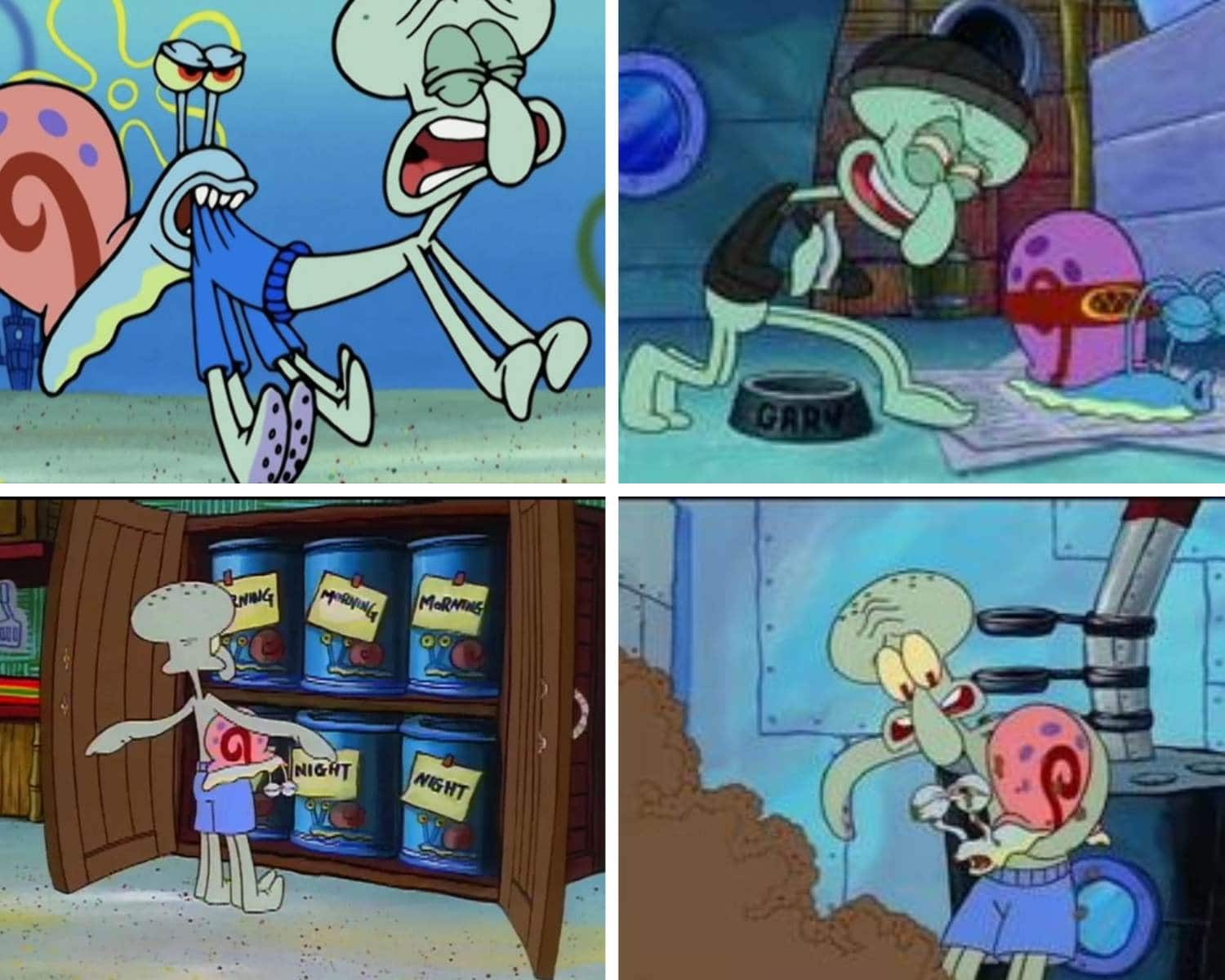 Squidward and Gary the Snail