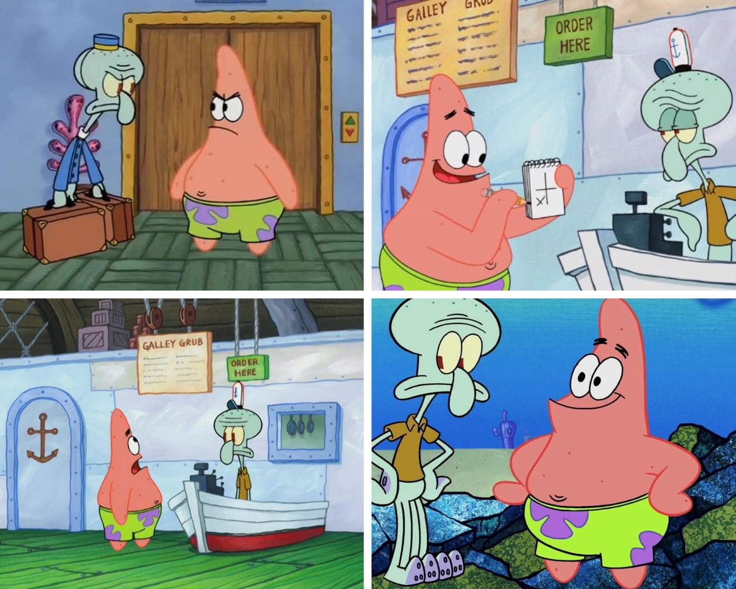 Squidward and Patrick Star