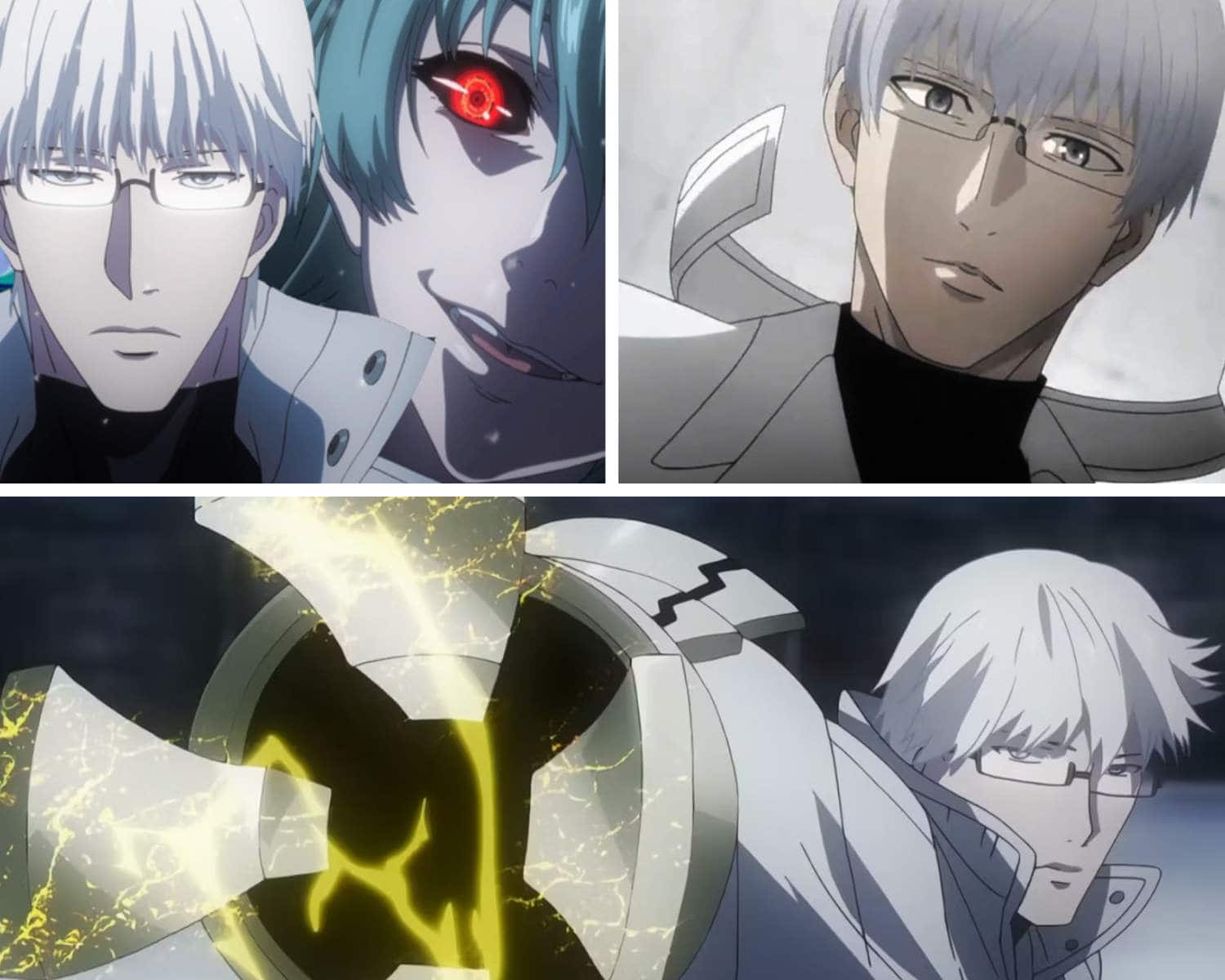 Kishou Arima wielding his quinque weapons in Tokyo Ghoul