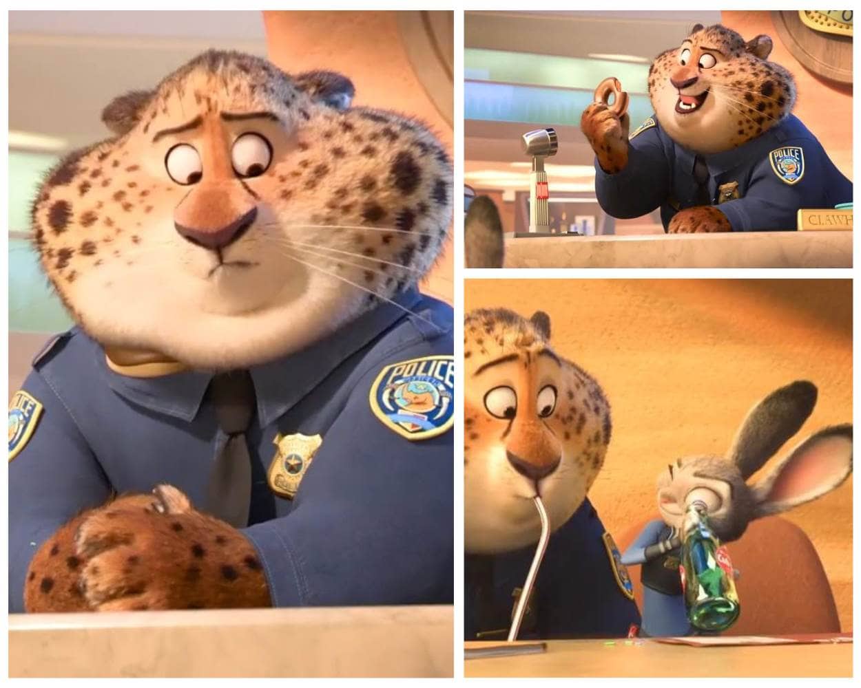 Officer Benjamin Clawhauser - Zootopia cheetah dispatcher Disney
