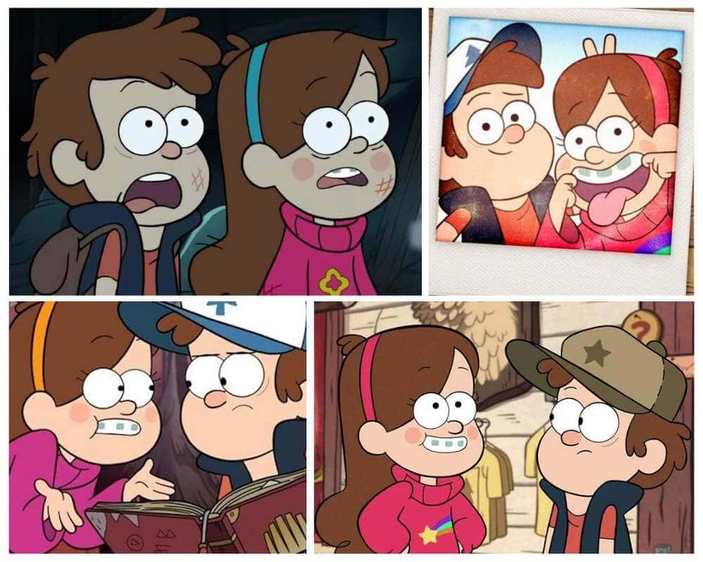 Mabel and Dipper Pines the twin protagonists of Gravity Falls