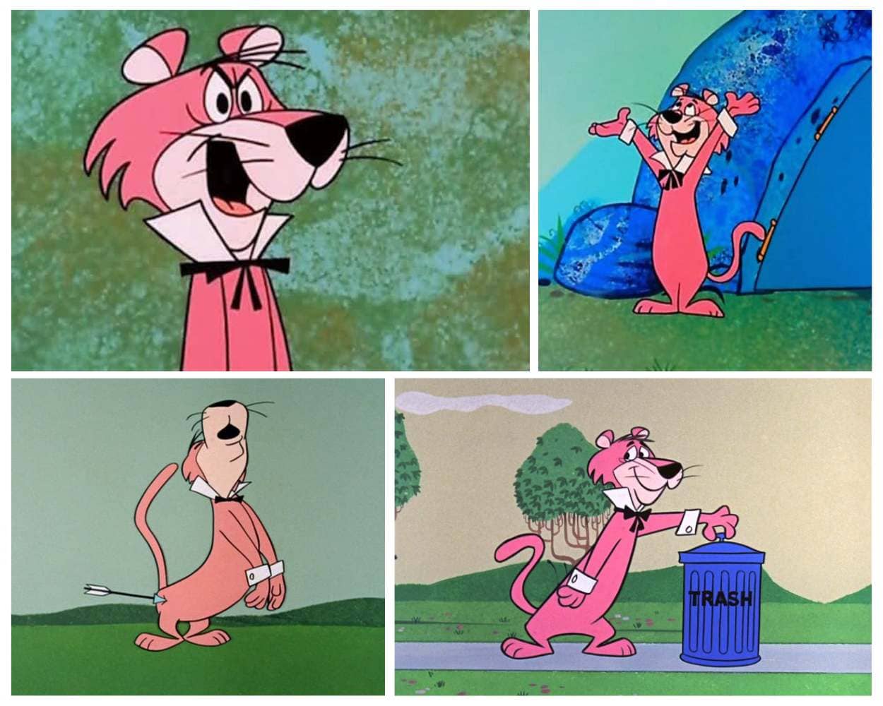 Snagglepuss pink cartoon lion with theatrical personality