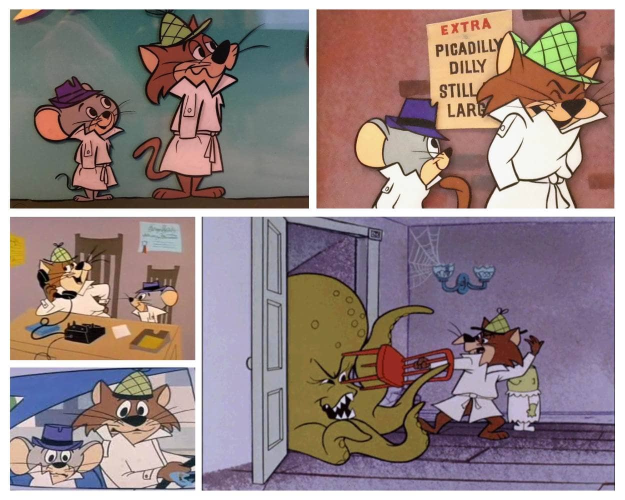 Super Snooper and Blabber Mouse with their detective gear