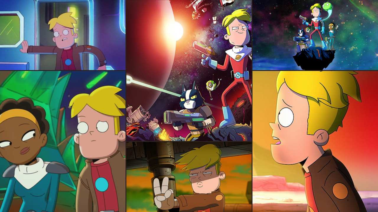 Gary Goodspeed from Final Space in his red Galaxy One jumpsuit