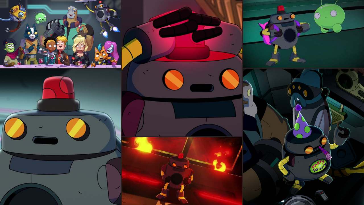 HUE from Final Space as the AI aboard the Galaxy One