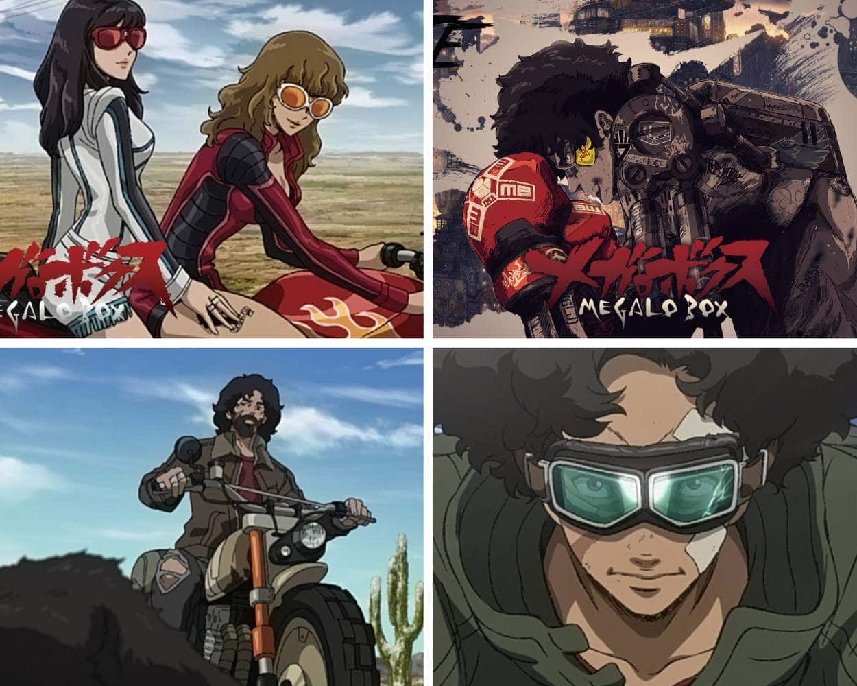 Megalo Box dystopian motorcycle scenes
