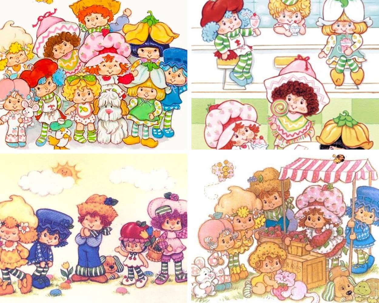 Strawberry Shortcake characters from the 80s