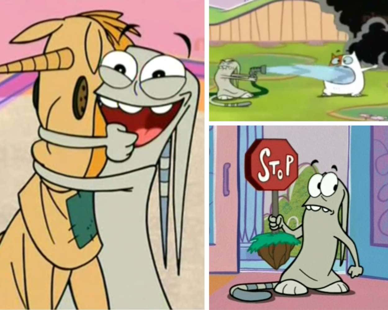 Waffle from Catscratch with his brothers Mr. Blik and Gordon