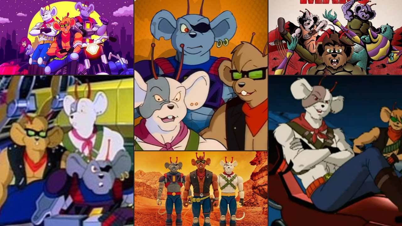 Biker Mice From Mars the 90s cartoon trio Throttle Modo and Vinnie