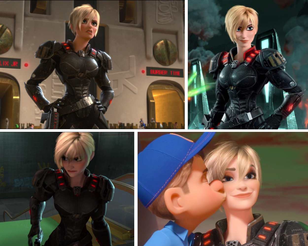 Sergeant Calhoun from Wreck-It Ralph voiced by Jane Lynch
