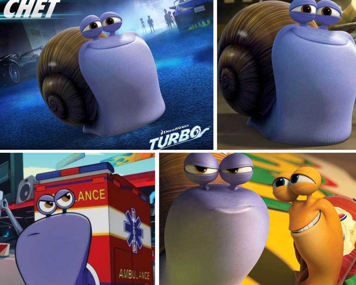 Chet Turbo's anxious older brother snail