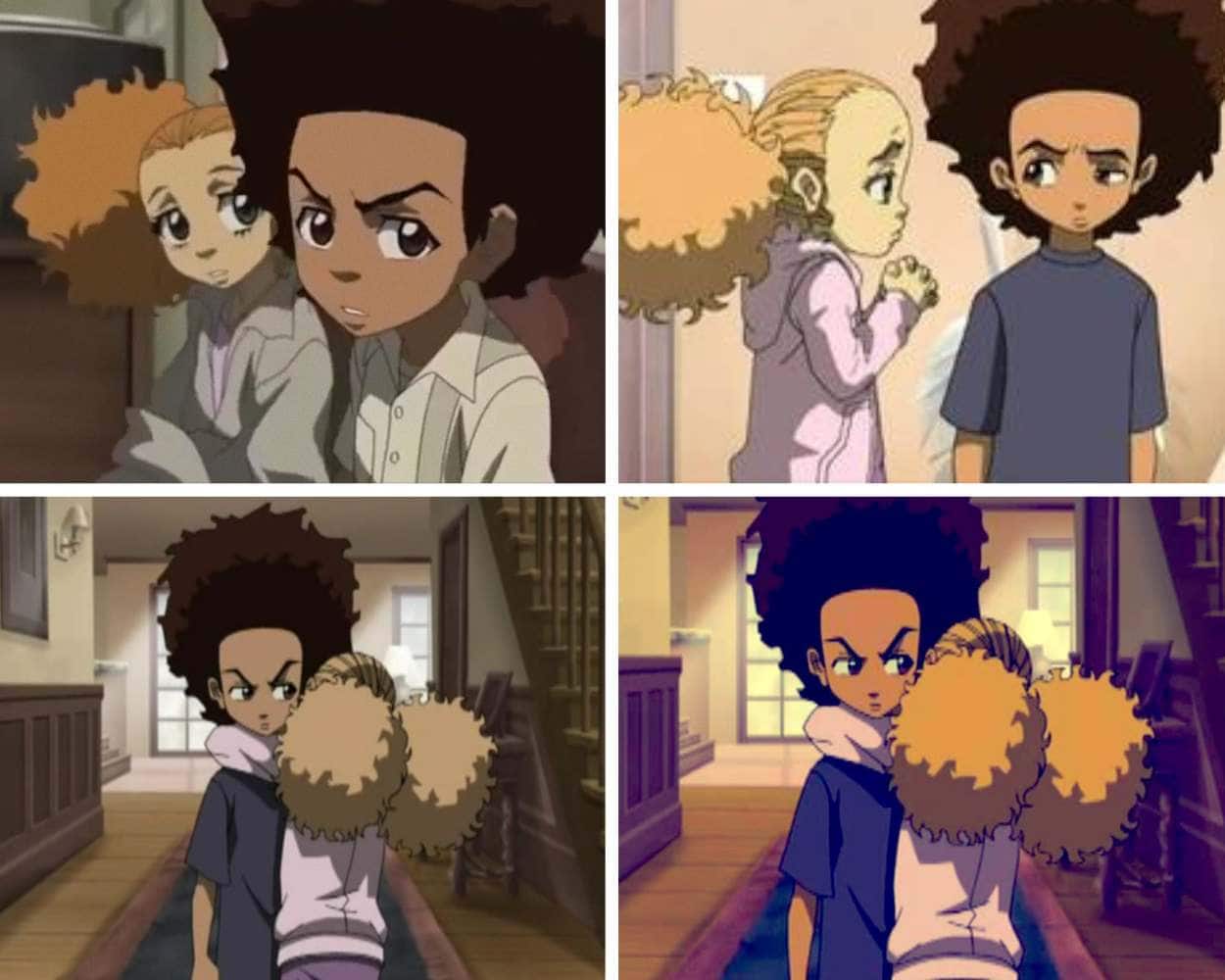 Huey Freeman and Jazmine DuBois from The Boondocks