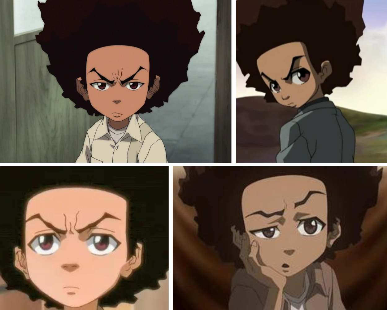 Huey Freeman from The Boondocks standing as the show's revolutionary hero