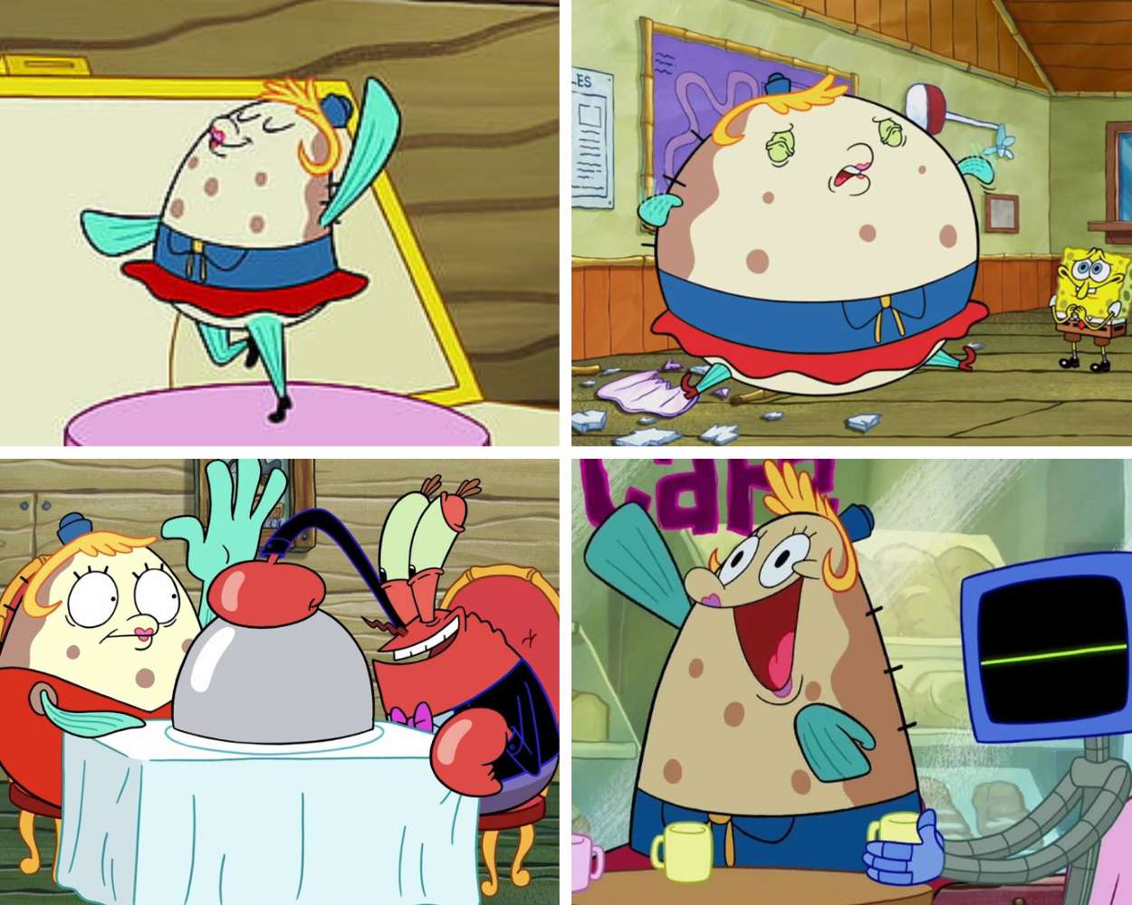 Mrs Puff appearance pufferfish design SpongeBob character