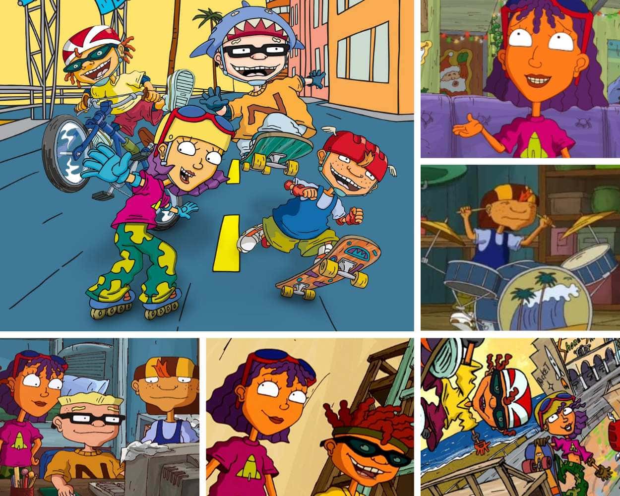 Rocket Power characters including Otto Reggie Twister and Sam