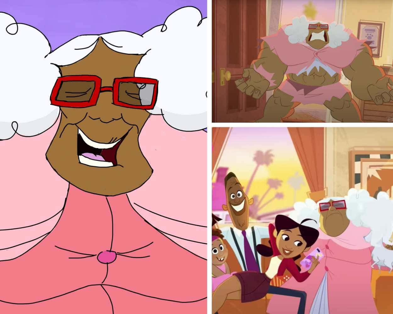 Suga Mama appearance - Proud Family character design