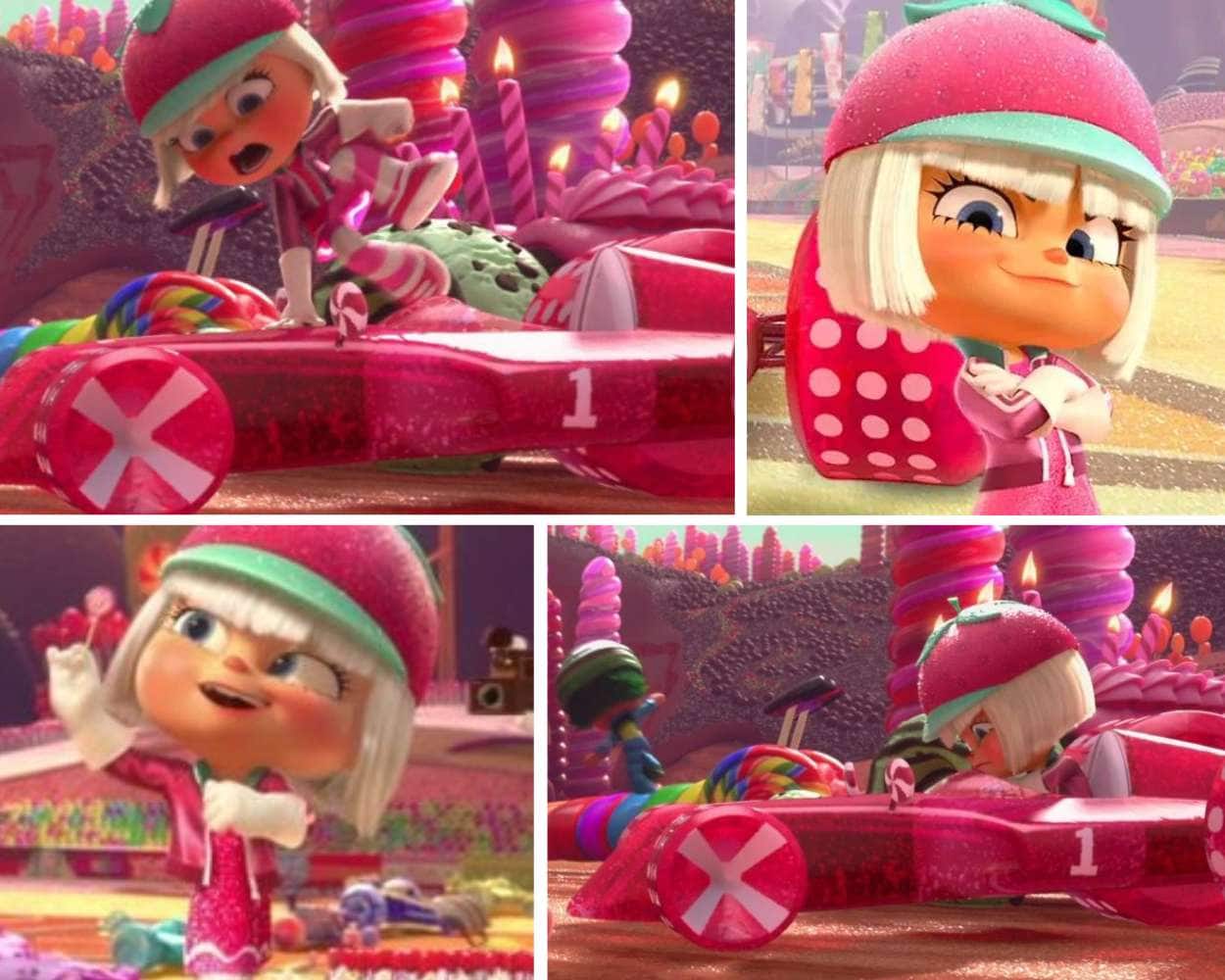 Taffyta Muttonfudge from Wreck-It Ralph voiced by Mindy Kaling