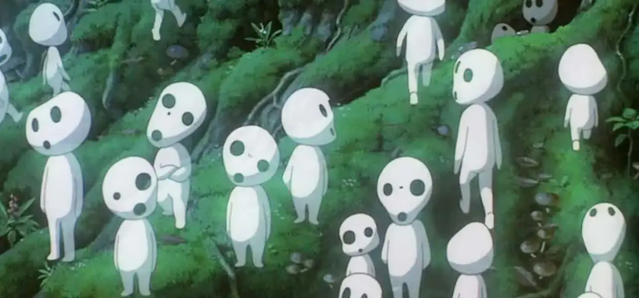 Kodama Princess Mononoke Studio Ghibli white creatures