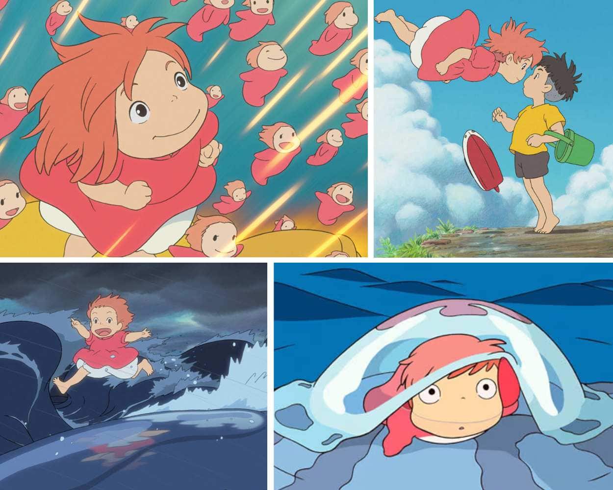 Ponyo anime movie about a fish who wants to become human