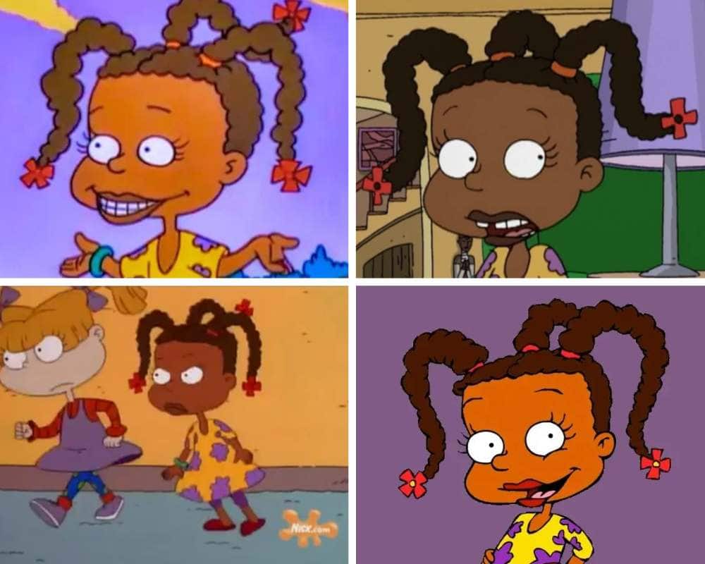 Susie Carmichael from Rugrats, a female cartoon character with curly braided hair