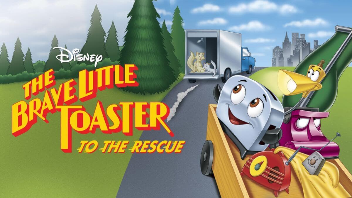 Collage of characters including Toaster and Blanky from The Brave Little Toaster