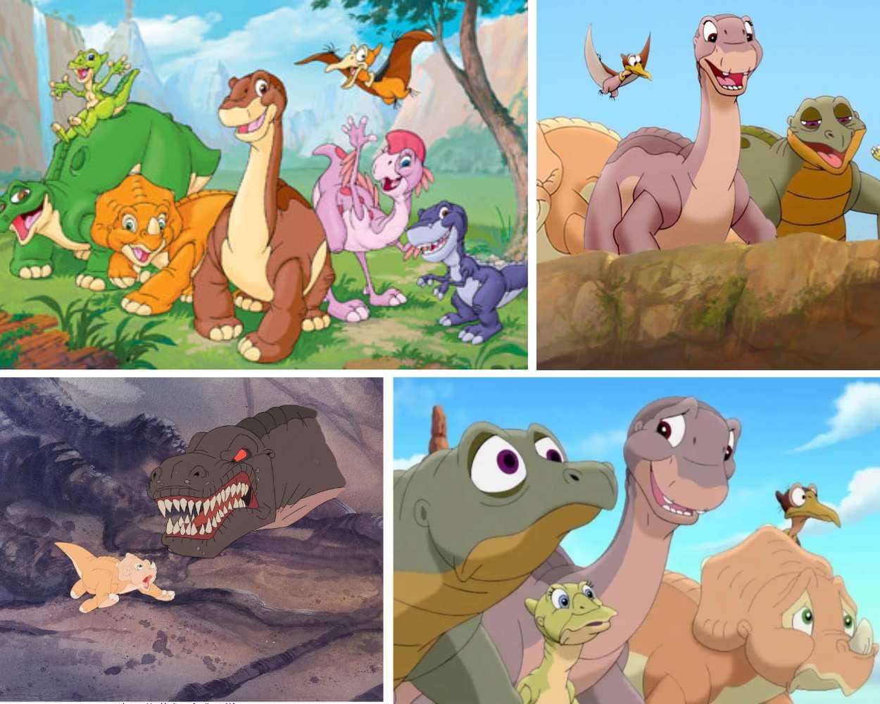 Littlefoot and friends in the original Land Before Time movie