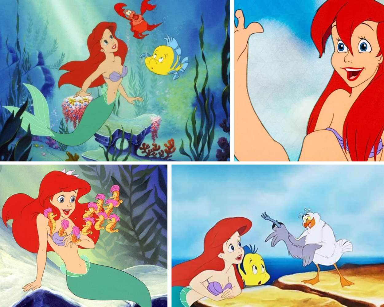 The Little Mermaid animated ocean movie with Ariel Flounder and Sebastian