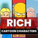 rich cartoon characters with lots of money